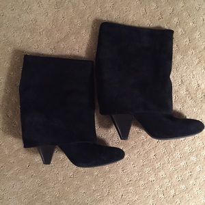 Gianni Bini Black Suede Booties, 6.5